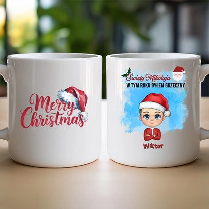 Kubek personalizowany świąteczny dla chłopca #96