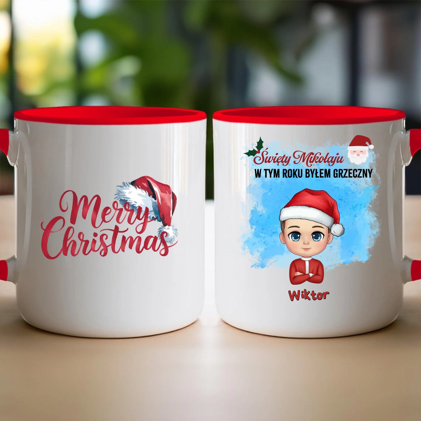 Kubek personalizowany świąteczny dla chłopca #96