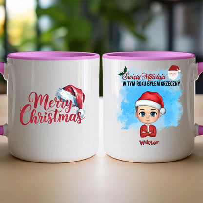 Kubek personalizowany świąteczny dla chłopca #96