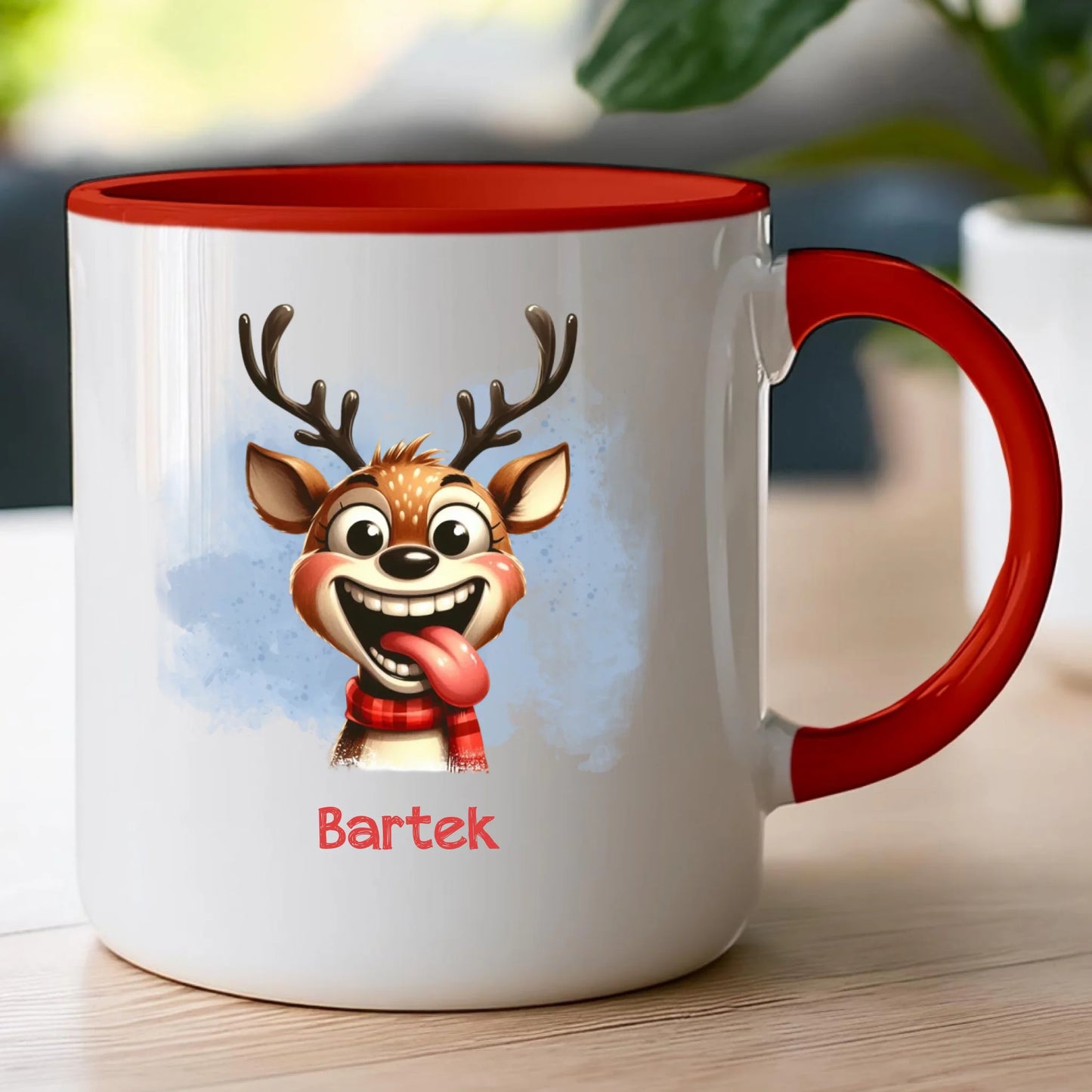Kubek personalizowany świąteczny - Renifer #18