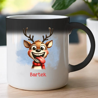 Kubek personalizowany świąteczny - Renifer #18