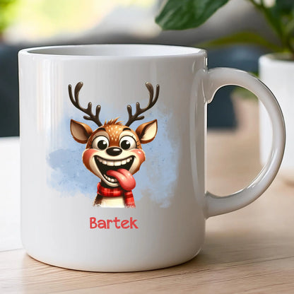 Kubek personalizowany świąteczny - Renifer #18
