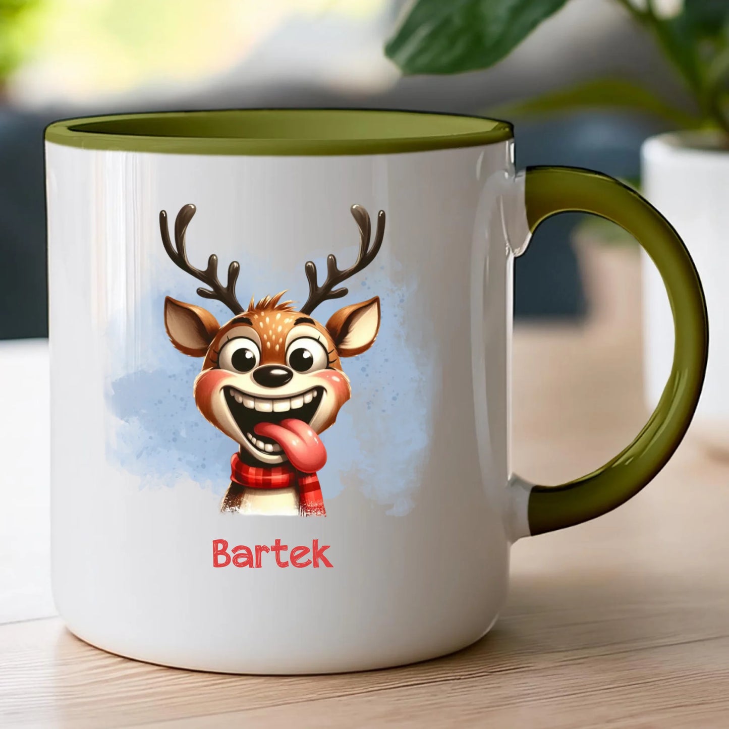 Kubek personalizowany świąteczny - Renifer #18