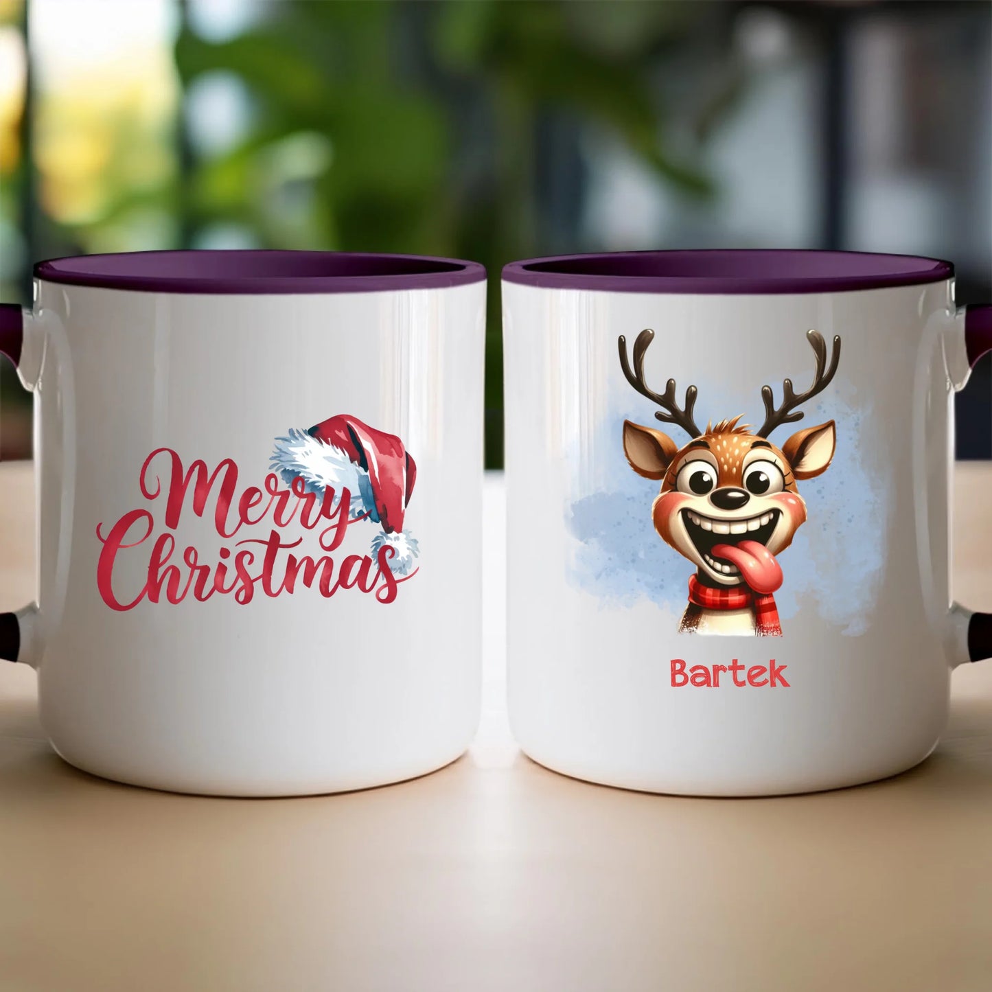 Kubek personalizowany świąteczny - Renifer #18