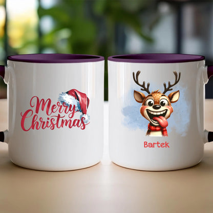 Kubek personalizowany świąteczny - Renifer #18