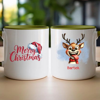 Kubek personalizowany świąteczny - Renifer #18