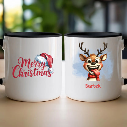 Kubek personalizowany świąteczny - Renifer #18