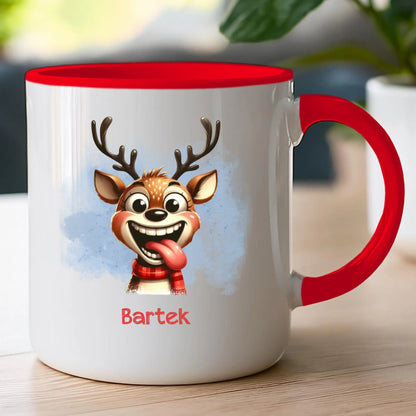 Kubek personalizowany świąteczny - Renifer #18