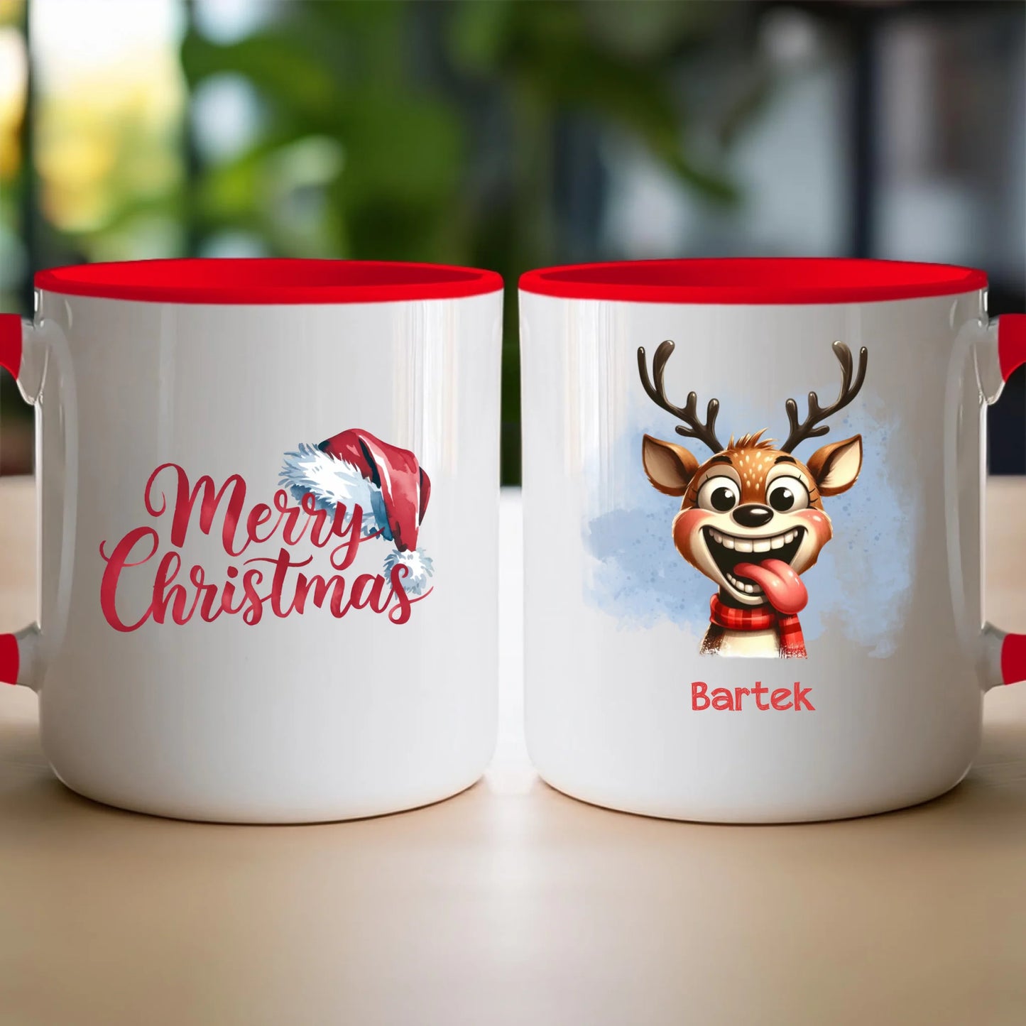 Kubek personalizowany świąteczny - Renifer #18