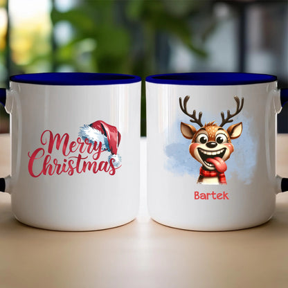 Kubek personalizowany świąteczny - Renifer #18