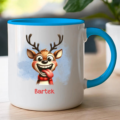 Kubek personalizowany świąteczny - Renifer #18