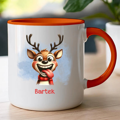 Kubek personalizowany świąteczny - Renifer #18