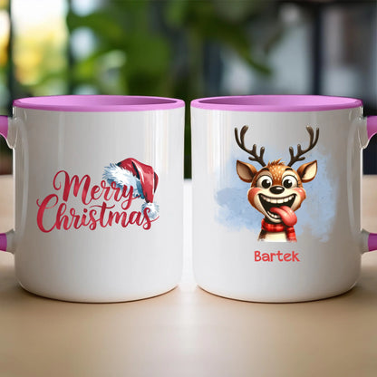 Kubek personalizowany świąteczny - Renifer #18