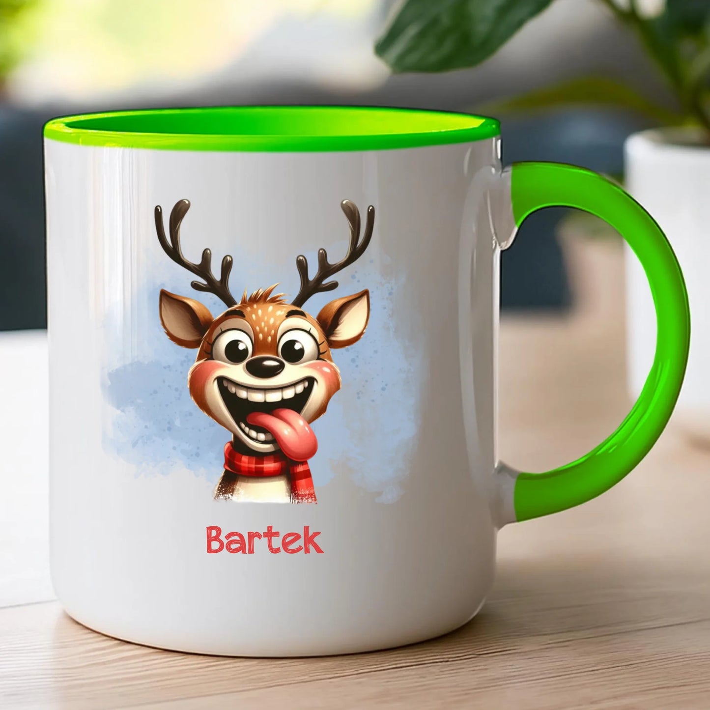 Kubek personalizowany świąteczny - Renifer #18