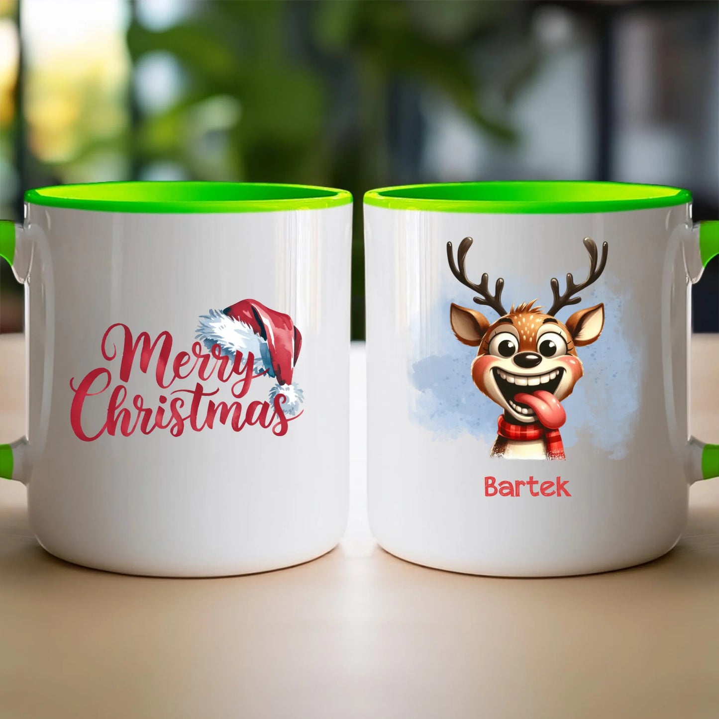 Kubek personalizowany świąteczny - Renifer #18