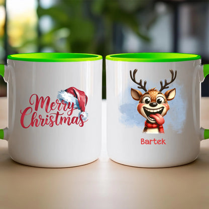 Kubek personalizowany świąteczny - Renifer #18