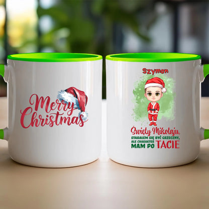 Kubek personalizowany świąteczny dla chłopca #95