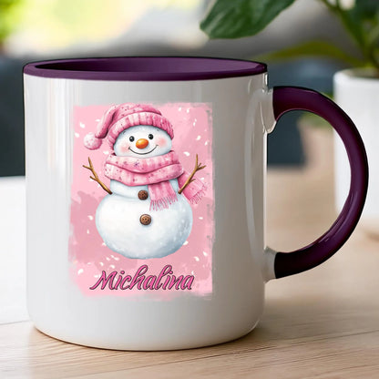 Kubek personalizowany świąteczny - Bałwanek #21