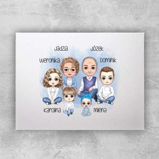 Obraz personalizowany dla babci i dziadka #604