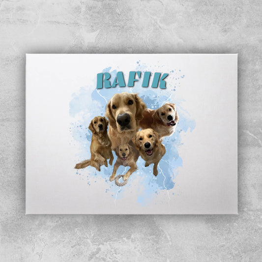 Obraz Bootleg personalizowany - ze zdjęciami piesków #4570