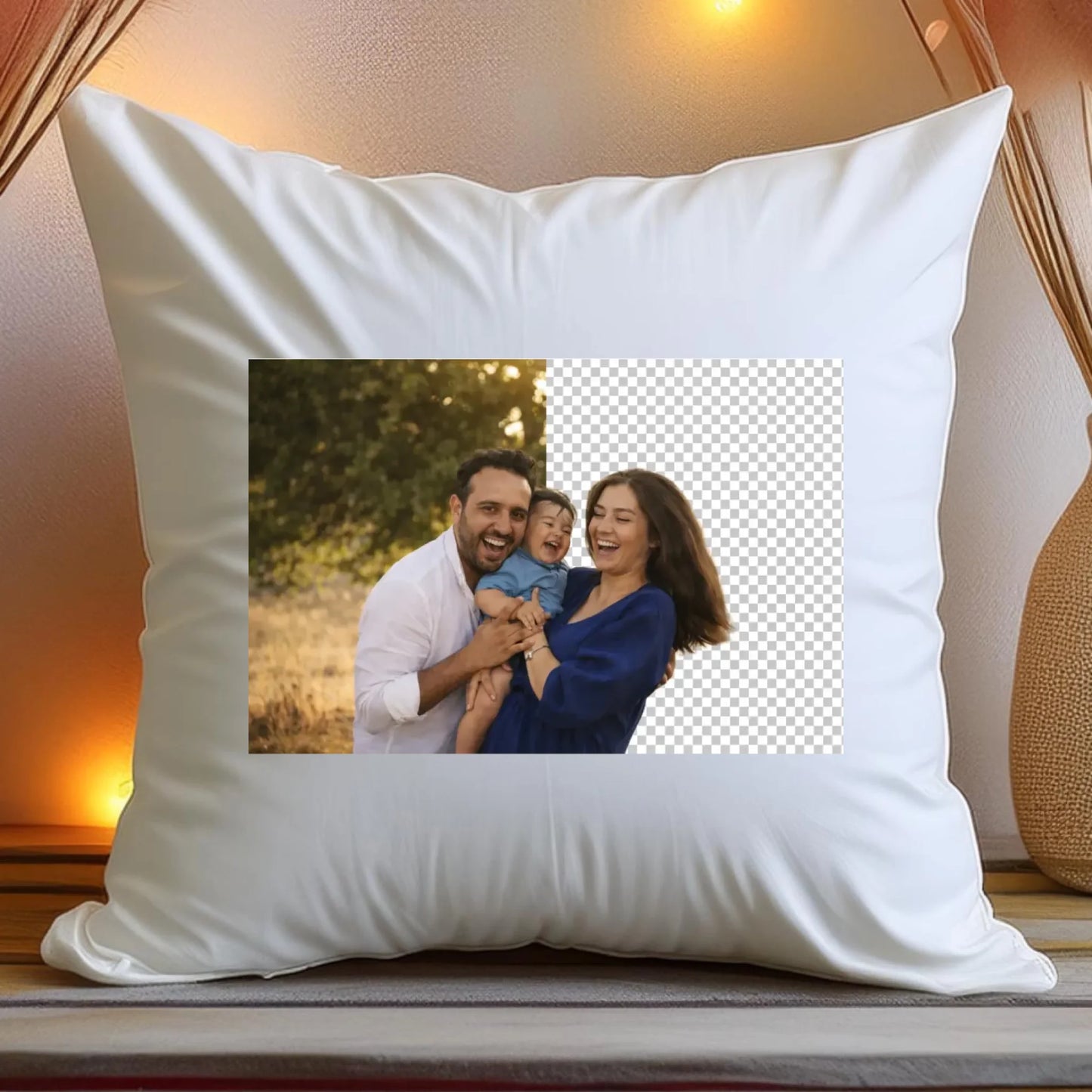 Poduszka z własnym zdjęciem - usunięte tło [AI]