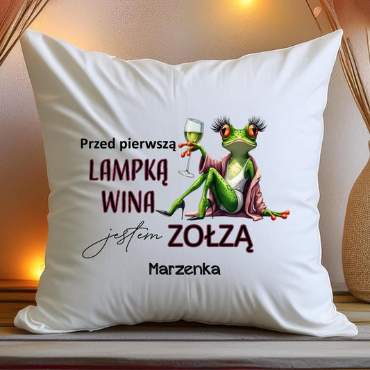 Poduszka personalizowana na Dzień Kobiet - Żabunia #452