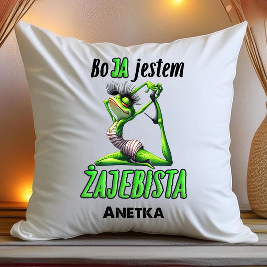 Poduszka personalizowana na Dzień Kobiet - Żabunia #453