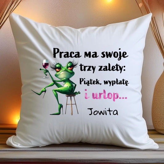 Poduszka personalizowana na Dzień Kobiet - Żabunia #454