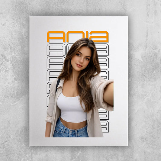 Obraz z nadrukiem - zdjęcie z imieniem #9101