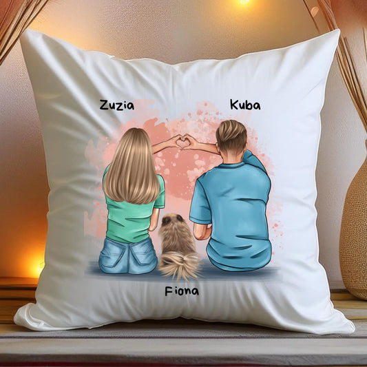 Poduszka personalizowana dla par - piesek #66