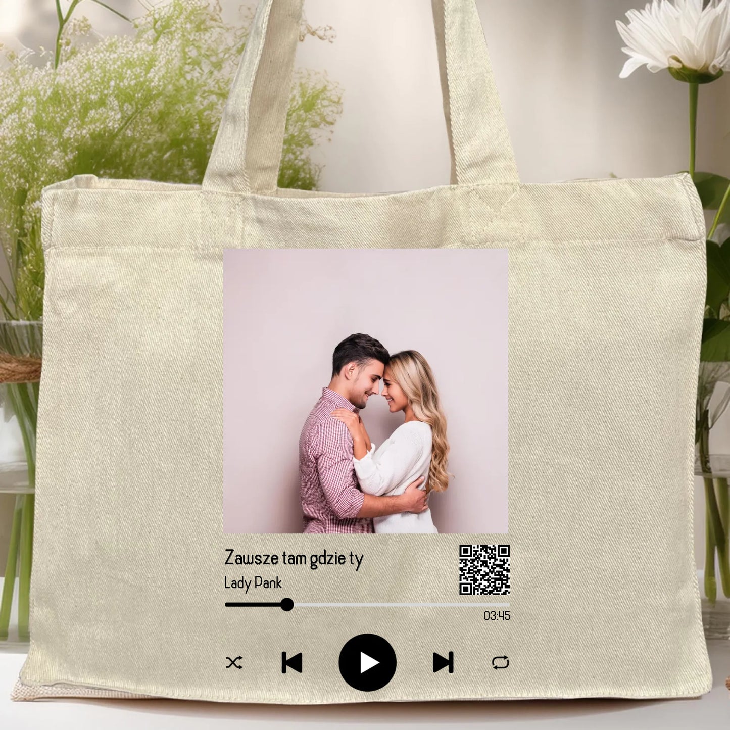 Torba personalizowana dla par z piosenką #2