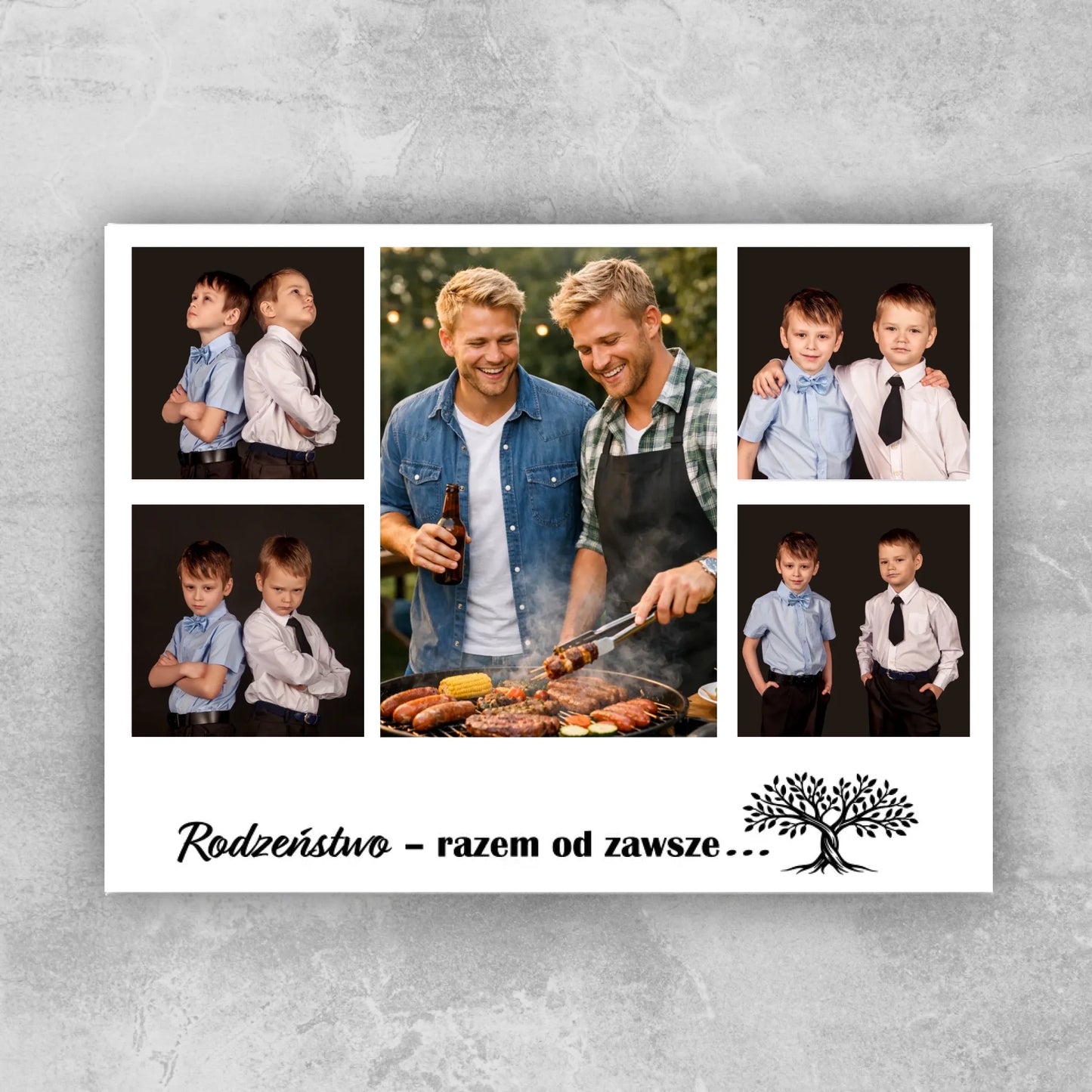 Personalizowany obraz ze zdjęciami dla rodzeństwa #4657