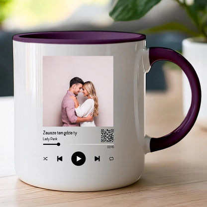 Kubek personalizowany dla par z piosenką #2