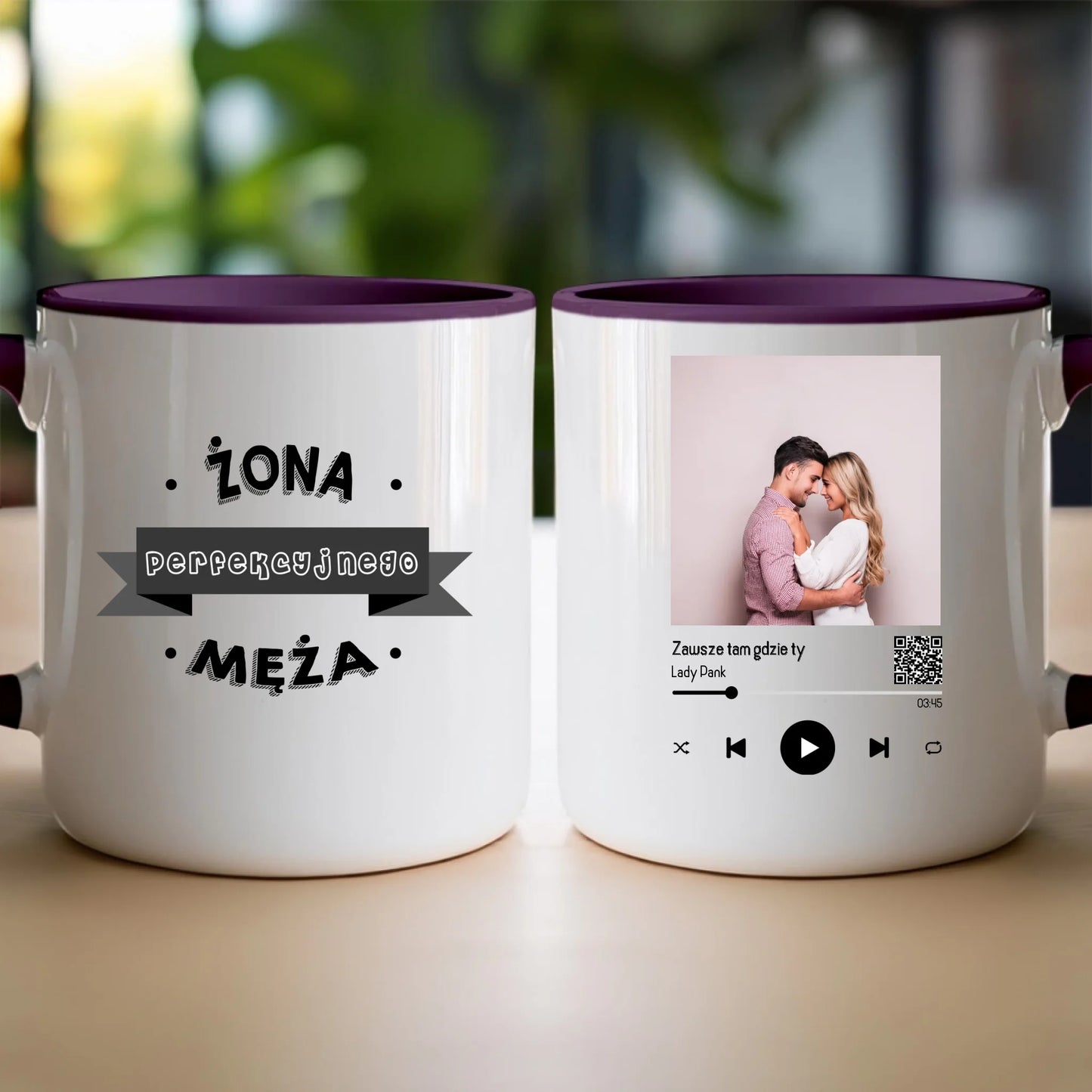 Kubek personalizowany dla par z piosenką #2