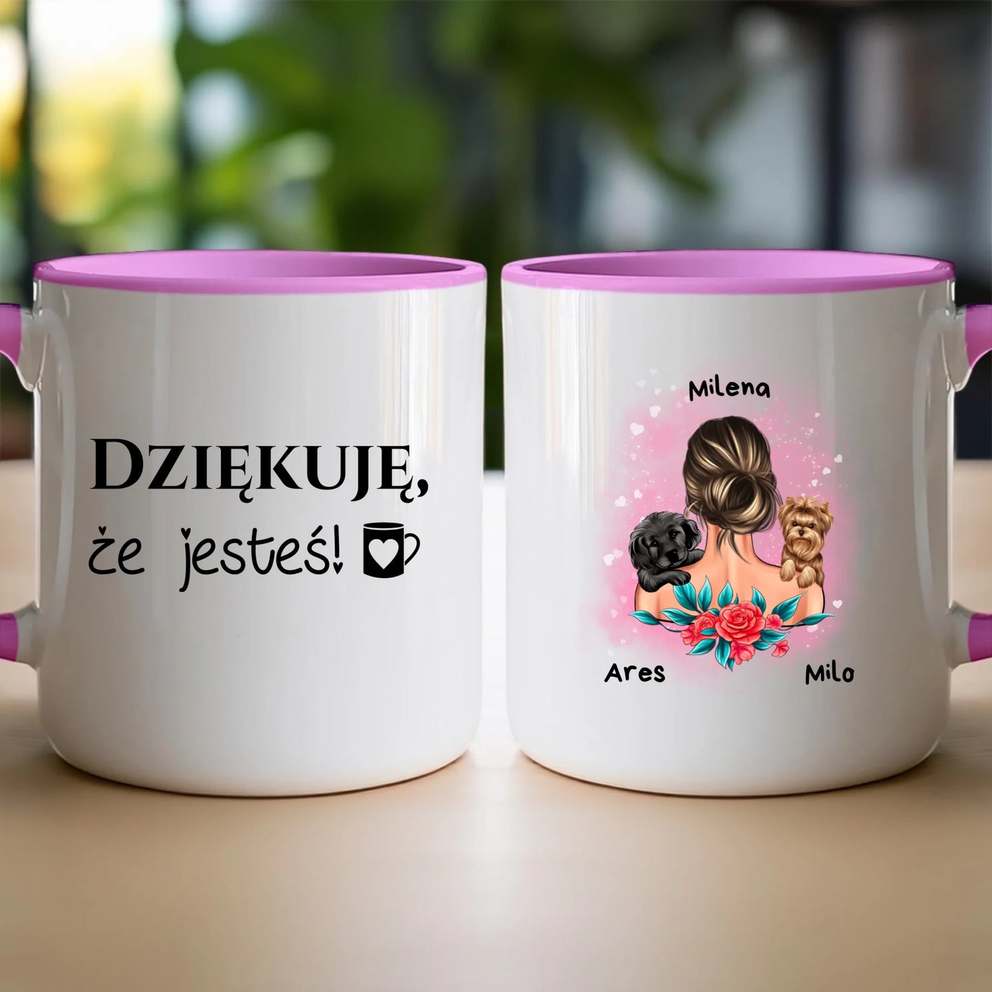 Kubek personalizowany dla kobiety - zwierzaki #15