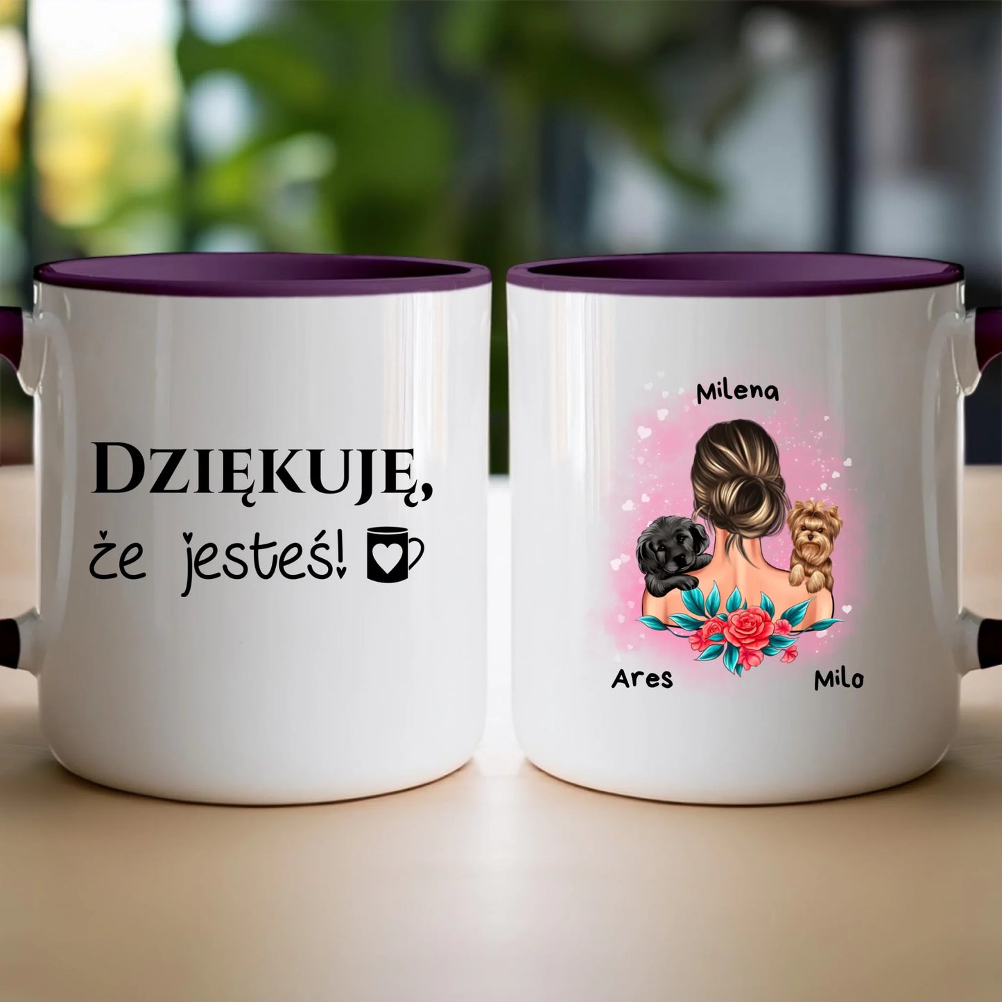 Kubek personalizowany dla kobiety - zwierzaki #15