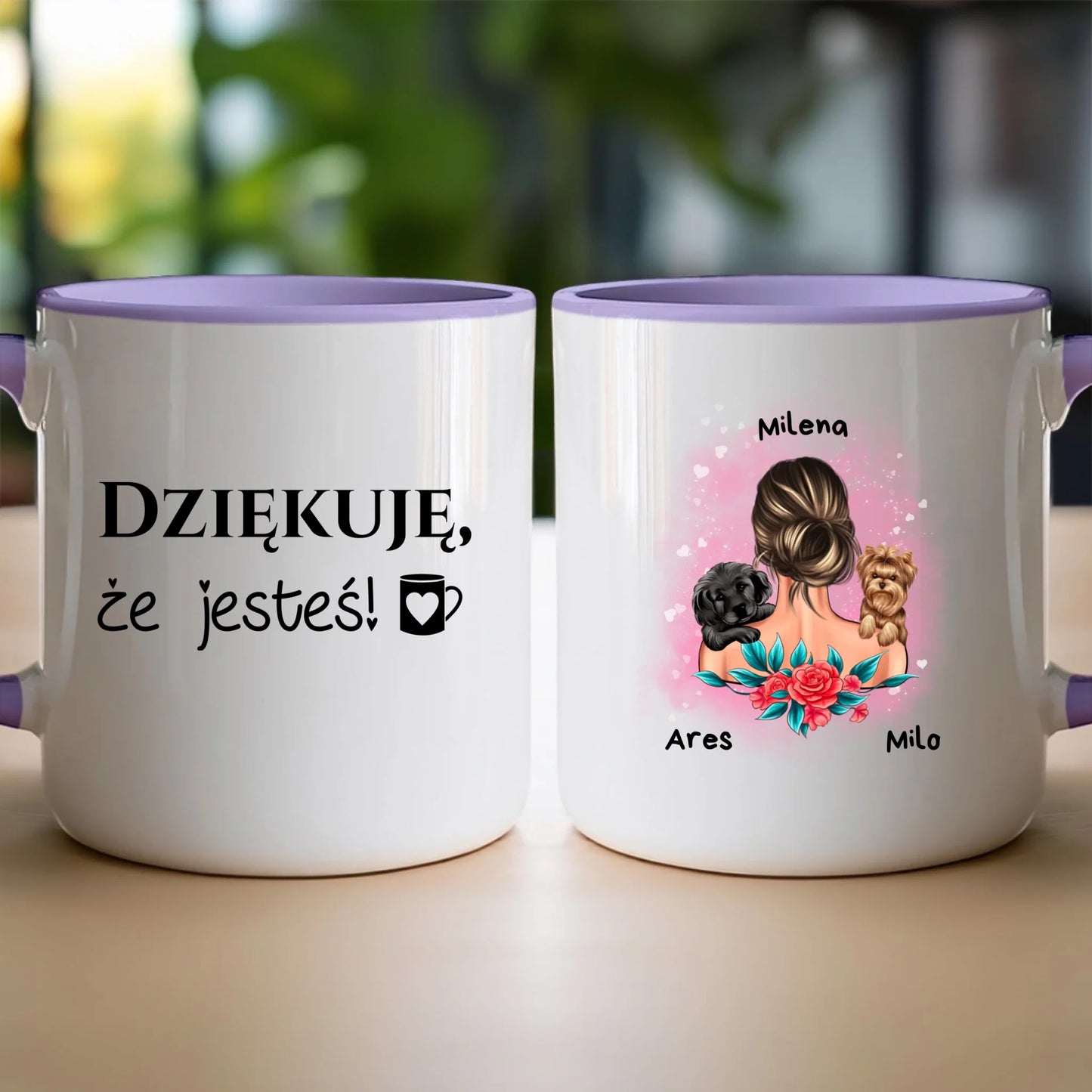 Kubek personalizowany dla kobiety - zwierzaki #15
