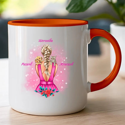 Kubek personalizowany dla kobiety - ze zwierzakami #16