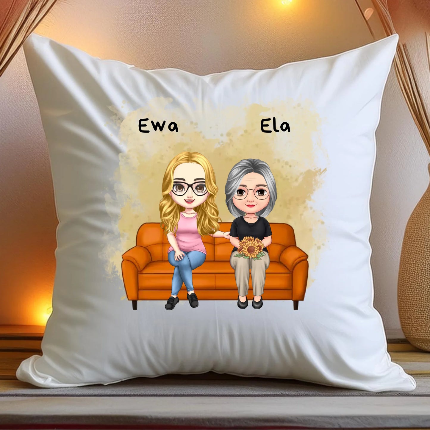 Poduszka personalizowana dla mamy i córki #314