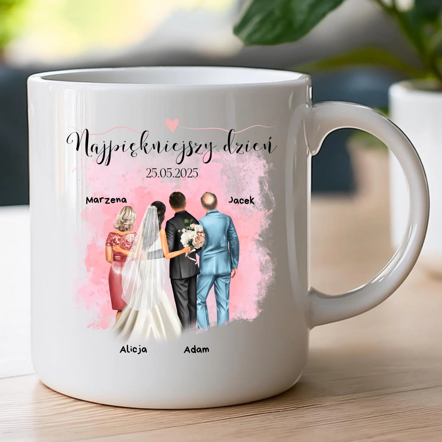 Kubek personalizowany dla rodziny - ślub #837