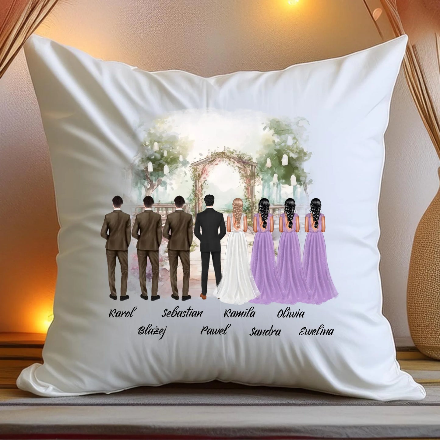 Poduszka personalizowana dla przyjaciół - ślub #357