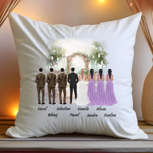 Poduszka personalizowana dla przyjaciół - ślub #357