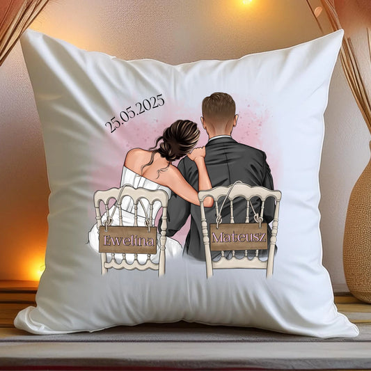 Poduszka personalizowana dla młodej pary #370