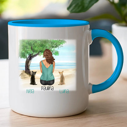 Kubek personalizowany dla Kobiety - psy i koty #519