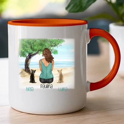 Kubek personalizowany dla Kobiety - psy i koty #519