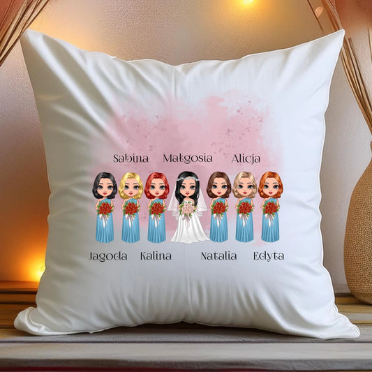 Poduszka personalizowana dla przyjaciółek - ślub #138