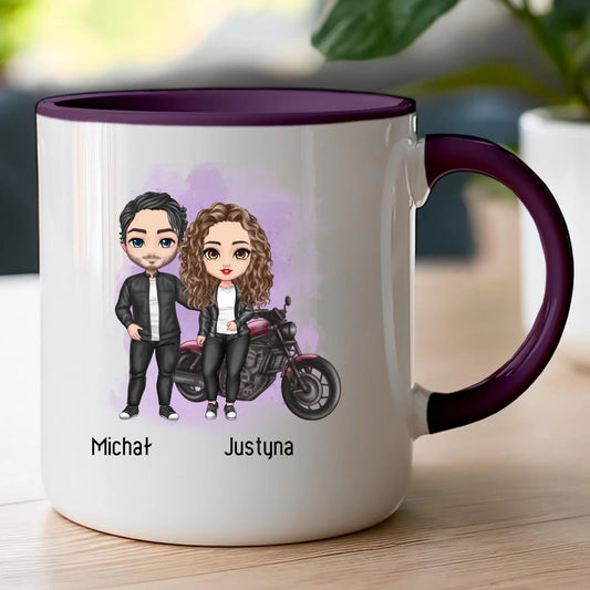 Kubek personalizowany dla par - motocykliści #61