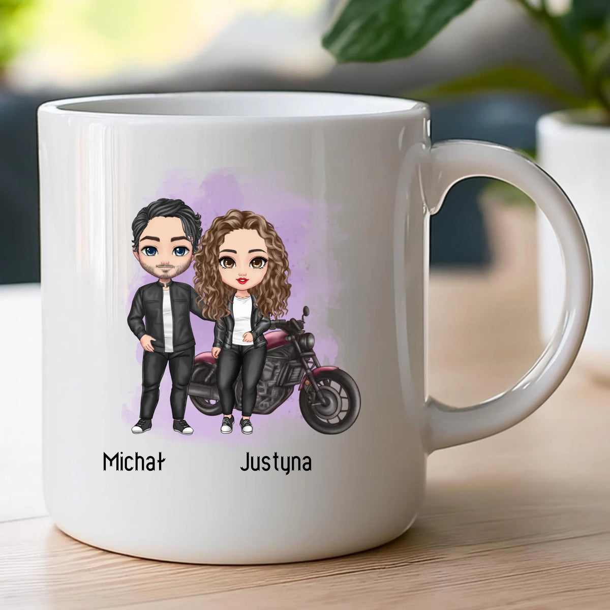 Kubek personalizowany dla par - motocykliści #61