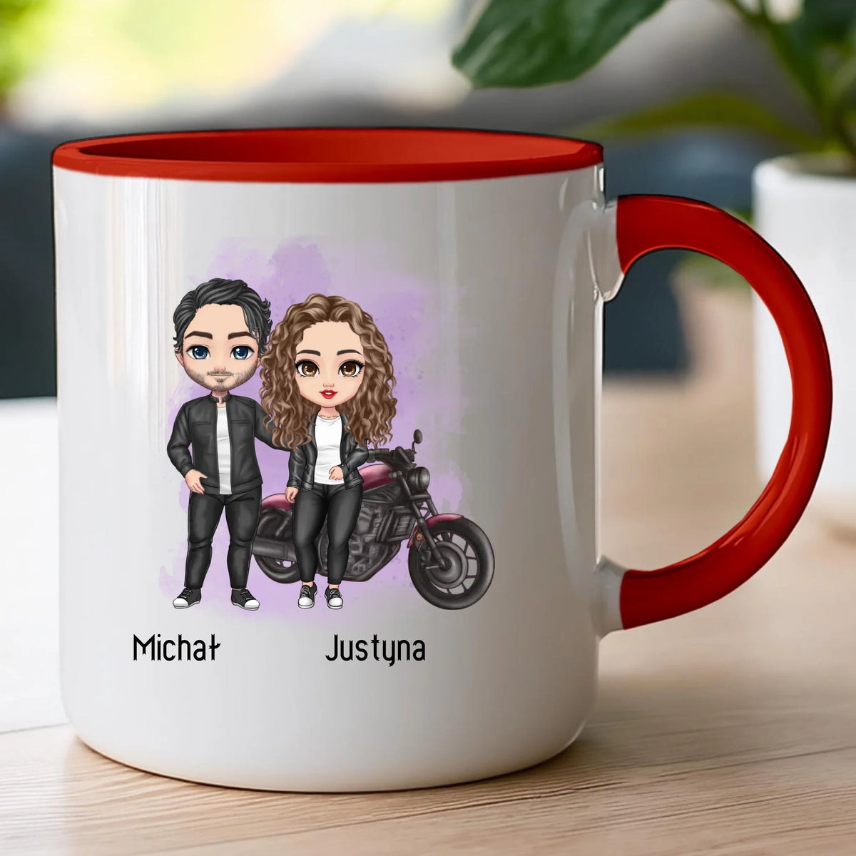 Kubek personalizowany dla par - motocykliści #61