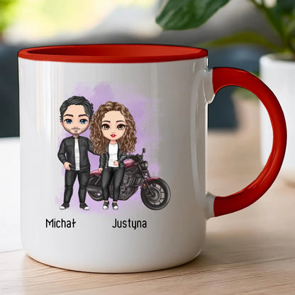 Kubek personalizowany dla par - motocykliści #61